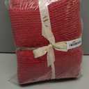 Amlie Home Checkered Chenille Knit Throw Blanket for Couch, Classic Texture Decorative Soft Blanket for Sofa, Chair & Bedroom, 50"x60", Christmas Red