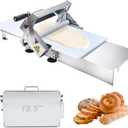 Folding Dough Sheeter Machine, Manual Stainless Steel Dough Roller Machine, 40.5"X22.8" New Pastry Roller for Commercial Home Bakery, Puff Pastry & Pizza