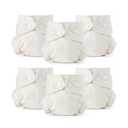 Esembly Cloth Diaper Inner - Organic Cotton Fitted Diaper- Soft, Ultra-Absorbant, Trim-Fitting Layer to Pair with Waterproof Outer for Blowout-Proof Diapering - 6-Pack, Size 1 (7-17lbs)