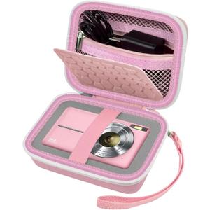 Comecase Carrying & Protective Case for Digital Camera, for CAMKORY/for Kodak Pixpro FZ45 FZ55/for Canon PowerShot ELPH 180/190 / for Sony DSCW800 DSCW830 Cameras for Travel - Pink