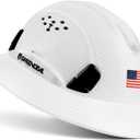 GREEN DEVIL Full Brim Hard Hat Vented Construction Safety Helmet OSHA Approved Cascos De Construccion ABS Work Hardhat for Men&Women 6 Point Adjustable Ratchet Suspension Custom Pattern Design
