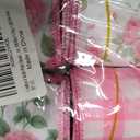 4 Rolls Pink Floral Wired Ribbon Set - 2.5 Inch Wide, 20 Yards Total – Rose Patterned Pink and White Vintage Satin Ribbon for Crafts, Spring, and Floral Decor