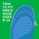Dr. Scholls Sport Insoles - Superior Shock Absorption and Arch Support to Reduce Muscle Fatigue and Stress on Lower Body Joints for Men Size 8-14