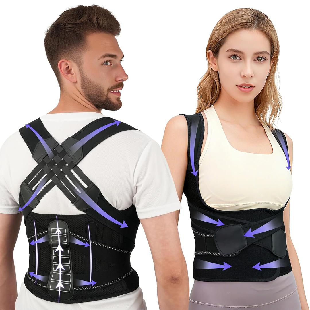 Back Brace Posture Corrector for Women and Men Vertical Alignment System, Lower Back Pain Relief, Back Straighter Instant Posture Corrector - Scoliosis S