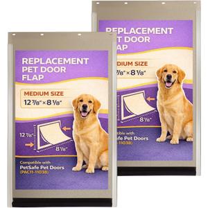 PAC11-11038 Dog Door Replacement Flaps for Dogs and Cat, Doggy Doggie Pet Flap Replacement Doors Compatible with Pet-Safes, Size 12 7/8" x 8 1/8"，2PACK