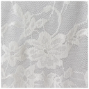 58" Wide White Giselle Stretch Floral Lace Fabric Soft 4 Way Stretch Poly Spandex - Sold by The Yard