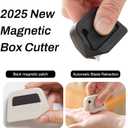 6 x 2025 New Magnetic Box Cutter – Retractable Utility Knife with Ceramic Blade, Safe for Home and Office, Cardboard Cutting Tool