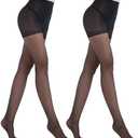 Pack of 3 MEME&WEWE 2 Pairs Tights for Women, Sheer Stockings for Women Pantyhose,20D High Waist No Rip Control Top Tight Pantyhose