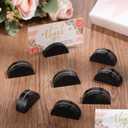 Colingmill 48 Pcs Wooden Table Number Stands Weeding Table Name Holder Place Card Holders, 1.57 x 0.79 x 0.79 inches Office Tag Photo Menu Clips Wedding Banquet Birthday Party Restaurant
