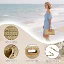 Straw Crossbody Bag for Women Clutch Purse Summer Designer Evening Handbag Casual Beach Straw Shoulder Bag