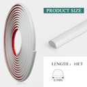 0.39IN Semi-Circular Flexible Peel and Stick Trim Molding Trim(10FT)