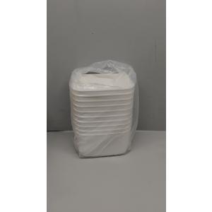 10 Pack White Plastic Storage Bins, Storage Container for Organizing, Storage Boxes with Handle for Shelves, Cute Organizer Bins for Craft, Snacks, Pantry, Cabinet, 9.69x6.7x5.7 inch