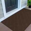 Apache Mills Textures 3' x 5' Basketweave Heavy Duty Walnut Door Mat  Weather & Stain Resistant, Non-Slip, Durable Outdoor Mat, Made in USA  Superior Scraping Entrance Mat for Home & Commercial Use (Chocolate)