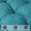 4Pack Chair Cushions for Dining Chairs 15.7"X15.7" Corduroy Chair Pads with Ties Indoor Non-Slip Square Seat Cushion for Kitchen Office Chairs Computer Desk Seat Pad, Dark Green