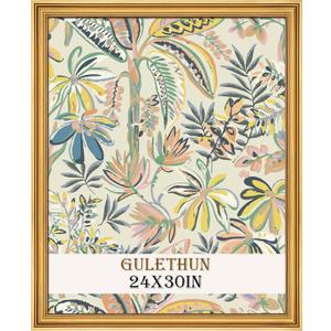 GULETHUN 24x30 Frame, Transitional Modern Design Picture Frames, 24 by 30 Rustic Poster Frame for Home Decor, Gold Vintage Photo Frames, Horizontal or Vertical Display, Choose Size & Color