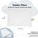 Toddler Pillow with Pillowcase - 13x18 My Little Dreamy Kids Travel Bed Pillows for Sleeping, Organic Cotton Small Pillowcase, Soft & Breathable, Machine Washable, Toddlers 2-5 Years Old (Soft White)