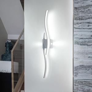Modern Led Wall Sconces, 32inch Bathroom Mirror Vanity Light, 28W 6000K Wall Light Fixtures Stair Lights, Indoor Wall Decor Bedside Wall Lamp for Bedroom Living Room Hallway Hotel - Silver