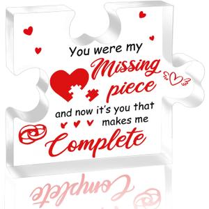 Soulmate Gift for Her Him Gf Christmas Gifts Girlfriend Stocking Stuffers Christmas Gift for Gf I Love You Gift for Gf Bf Husband Wife Romantic Valentine's Day Decor (red-Complete)