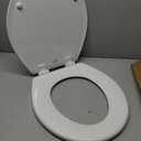 BEMIS 500EC 390 Toilet Seat with Easy Clean & Change Hinges, 1 Pack Round, Cotton White