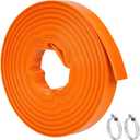 Pool Backwash Hose 1.25" x 100 FT - Heavy Duty Burst Resistant PVC Pool Pump Hose for Inground Pools, Sump Pump Discharge & Filter Drainage, with Clamp (Orange)