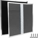 2 Pack HPF30 Range Hood Non-Duct Charcoal Filters Kit, Premium Replacement for Broan HPF30, S97020466 & Mantra/Osmos/Glacier XC Series Ductless Range Hoods, High-Efficiency Activated Carbon Filtration