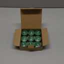 8 Hour Green Votive Candles for Weddings Party Spring and Emergency, Set of 9 Unscented Bulk Candles for Restaurants and Home Decoration