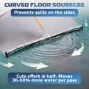 DSV Standard Curved Floor Squeegee 36’’, Rubber Blade Garage Squeegee, Taper Pole Connection - Handle Sold Separately for Tiles, Concrete and Asphalt
