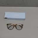 Gaoye Blue Light Blocking Glasses - Trending Round TR90 Frames, Metal Arms, UV400 Protection - Matching Soft Case (*1-tea Leopard/Transparent Lens)