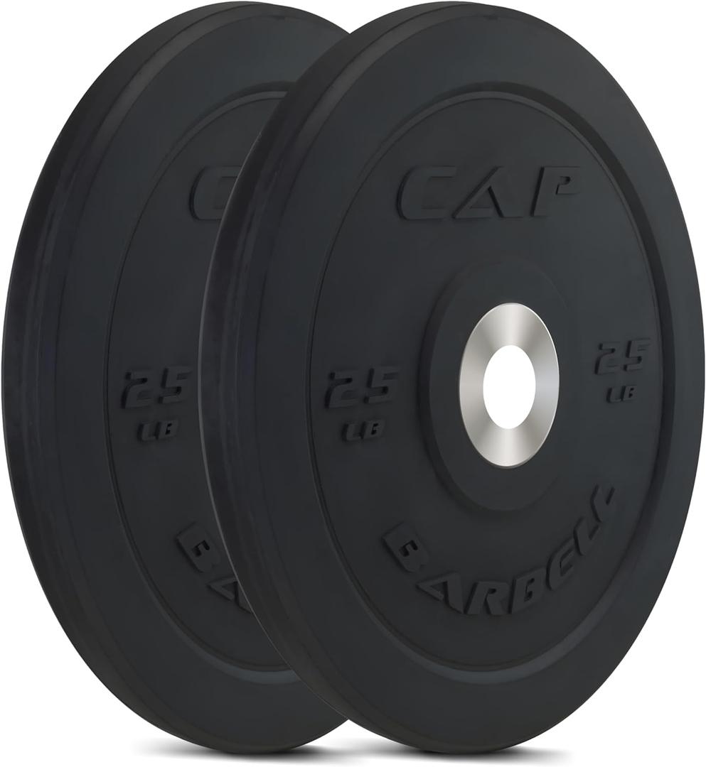 CAP Barbell Rubber Olympic Bumper Plate 25 lbs Pair