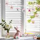 30 Pcs Spring Flower Wooden Ornaments 4 Inch Tulip Easter Tree Decoration Floral Hanging Wood Tulip Cutout Pastel Spring Decor for Home Small Tree Party Decoration