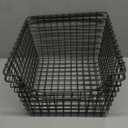 Spectrum Wire Scoop Basket Storage Bin Industrial Gray Medium Metal Wire Basket Organizer for Kitchen Pantry Wire Storage Bins, Heavy Duty Rectangle Wire Storage for Kitchen Organization