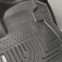 Husky Liners Weatherbeater Series | Front & 2nd Seat Floor Liners - Black | 99011 | Fits 2009-2018 Dodge Ram 1500 Quad Cab, 2019-2022 Ram 1500 Classic Quad Cab 3 Pcs