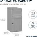 Suncast 33.5-Gallon Capacity Package Delivery Box, Parcel Drop Box with Lock, Weather Resistant Outdoor Storage Solution for Secure Package Deliveries, Made in USA