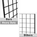 Grid Wall Commercial Grade Gridwall Panels Heavy Duty Grid Panel for Any Retail Display Wall Grid 2' Width x 5' Height, Black (Pack of 3) Easily Portable