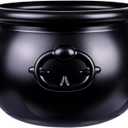 DIYDEC 8'' Halloween Large Cauldron Black Plastic Witch Cauldron Kettle Halloween Pot Bucket Candy Bowl for Halloween & St. Patricks Day Party Favors Decor Trick or Treat