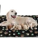 Extra Large Dog Heating Pad 47x30 in Waterproof Pet Heating Pad Smart Thermostat Switch, Whelping Supplies Heated Dog Bed, Adding Wire Rope Wires Puppy Heating Pad Mat with Plush Fabric Cover