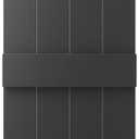 Ekena Millwork Lifetime Vinyl LJ4S14X05500BL Standard Four Board Joined, Board-n-Batten Vinyl Shutters, w/Installation Shutter-Lok's & Matching Screws (Per Pair), 14"W x 55"H, Black