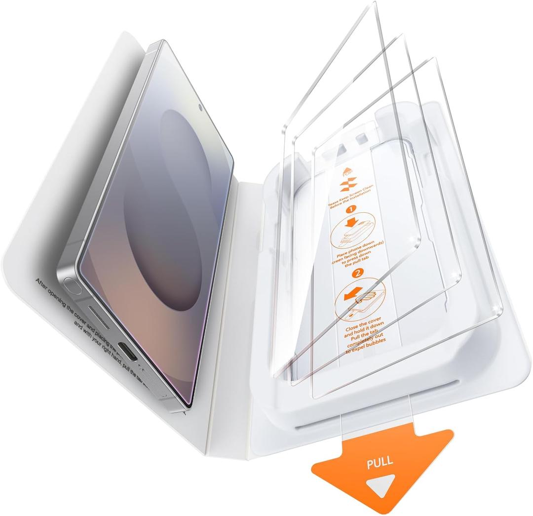 SMARTDEVIL [3 Pack for Galaxy S25 Plus Screen Protector, Finger Print Reader Compatible, Dust-Free & Bubble-Free Box, Clear 9H Tempered Glass Film, Fast & Easy Installation SMARTDEVIL [3 Pack for Galaxy S25 Plus Screen Protector, Finger Print Reader Compatible, Dust-Free & Bubble-Free Box, Clear 9H Tempered Glass Film, Fast & Easy Installation