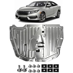 HuoSheng auto parts Engine Splash Shield for Honda Civic 2016 2017 2018 2019 2020 2021 Under Engine Splash Guard Protection Mud Flaps Stainless Steel OE/OEM:74110-TBA-A00,74110TBAA00