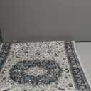 Hallway 2x5 Washable Runner Rug: Oriental Stain Resistant Kitchen Entryway Rugs Farmhouse Ultra Soft Bathroom Bedroom Print Floor Mat Thin Non Slip Indoor Carpet for Living Room Laudry (2X5, Grey)