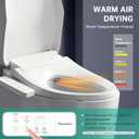 Heated Smart Toilet Seat with Feminine Wash & Dryer, Elongated Bidet with Adjustable Water Temperature, Pressure & Nozzle Position, Easy Installation & Soft-Close Lid for Modern Bathrooms