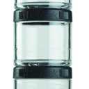 BlenderBottle GoStak Twist n' Lock Storage Jars, 150cc 2-Pak, White (100cc (Pack of 3), Black)
