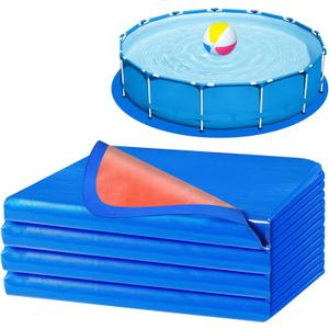 15 Ft Pool Liner Pad for Round Above Ground Pools, Thickened Pool Mat Tarp for Under Pool, Dual-Color Pool Ground Pad Cloth Floor Mat for Pool Bottom, Puncture Protection & Extend Liner Life