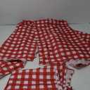 HolidayIdeas 2 Pack Checkered Fitted Table Clothes - 48 x 24 Inch - Rectangle Tablecloths for 4 Foot Tables, Buffalo Plaid Table Covers for Party, Picnic, Trade Show (Red and White)