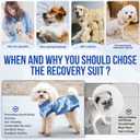 Lukovee Recovery Suit for Dogs, Onesie Surgery Recovery Suit for Female Male Dogs, Abdominal Wounds Cone E-Collar Alternative Prevent Licking Spay Recovery Suit (TBL, Large)