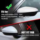 1 Pair White Side Mirror Cover Cap Housing Replace for 2016-2021 Honda 10th gen Civic and 2019-2021 Honda Insight, Driver and Passenger Direct Replacement Mirror Covers