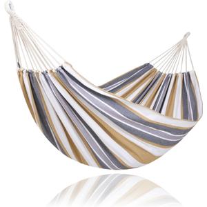 SUNCREAT Large Hammock for Tree, Outdoor Tree Fabric Hammock Only, Coffee Stripes