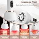 Lymphatic Drainage Massager, Anti Cellulite Massage Tool, Body Sculpting Machine with Red Light Therapy, Heating, Vibration for Stretch Marks & Cellulite, Gift for Women & Men, White