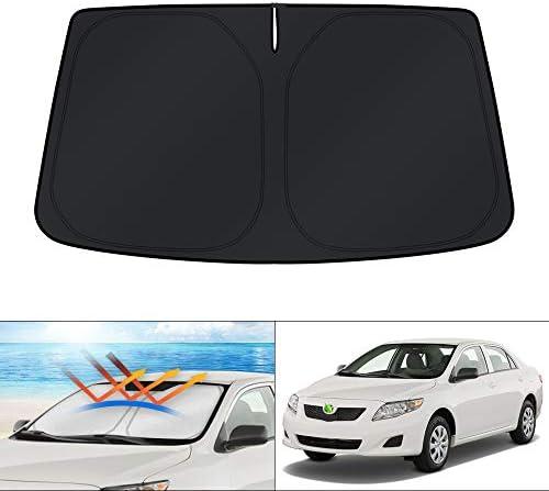 KUST Custom Fit Windshield Sun Shade for 2007-2011 Toyota Camry Sun Shield Screen Foldable Sun Visor Protector Blocks UV Rays Keep Your Car Cooler