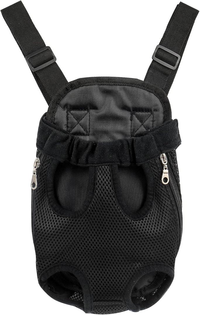 Pet Carrier Backpack - Adjustable Dog Carrier for Hiking, Travel & Carrying - Puppy & Dog Front Carrier (Medium, Black)